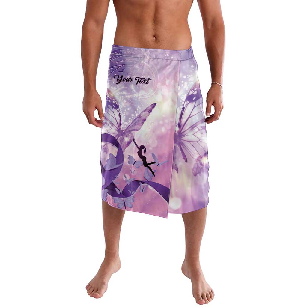 Personalized Polynesian Lupus Awareness Lavalava Butterfly Hologram Lupus Warrior LT01 Purple - Polynesian Pride