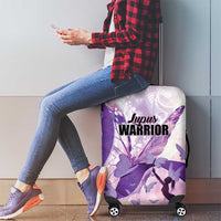Polynesian Lupus Awareness Luggage Cover Butterfly Hologram Lupus Warrior LT01 - Polynesian Pride