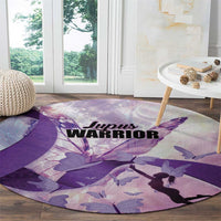 Polynesian Lupus Awareness Round Carpet Butterfly Hologram Lupus Warrior LT01 - Polynesian Pride