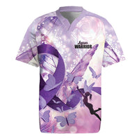 Personalized Polynesian Lupus Awareness Rugby Jersey Butterfly Hologram Lupus Warrior LT01 Purple - Polynesian Pride