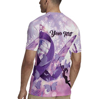 Personalized Polynesian Lupus Awareness Rugby Jersey Butterfly Hologram Lupus Warrior LT01 - Polynesian Pride