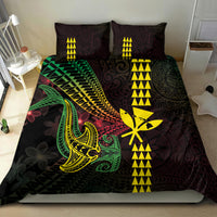 Hawaii Kakau Hammerhead Shark Bedding Set Neon Plumeria Pattern LT01 - Polynesian Pride