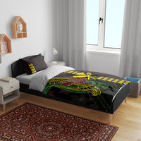 Hawaii Kakau Hammerhead Shark Bedding Set Neon Plumeria Pattern LT01 - Polynesian Pride