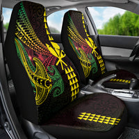 Hawaii Kakau Hammerhead Shark Car Seat Cover Neon Plumeria Pattern LT01 - Polynesian Pride