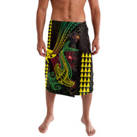 Hawaii Kakau Hammerhead Shark Lavalava Neon Plumeria Pattern LT01 Black - Polynesian Pride
