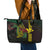 Hawaii Kakau Hammerhead Shark Leather Tote Bag Neon Plumeria Pattern