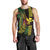 Hawaii Kakau Hammerhead Shark Men Tank Top Neon Plumeria Pattern