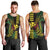 Hawaii Kakau Hammerhead Shark Men Tank Top Neon Plumeria Pattern