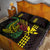 Hawaii Kakau Hammerhead Shark Quilt Bed Set Neon Plumeria Pattern