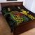 Hawaii Kakau Hammerhead Shark Quilt Bed Set Neon Plumeria Pattern