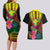 Hawaii Kanaka Maoli Flag Day Couples Matching Long Sleeve Bodycon Dress and Hawaiian Shirt Tropical Flowers