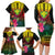 Hawaii Kanaka Maoli Flag Day Family Matching Long Sleeve Bodycon Dress and Hawaiian Shirt Tropical Flowers