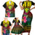 Hawaii Kanaka Maoli Flag Day Family Matching Short Sleeve Bodycon Dress and Hawaiian Shirt Tropical Flowers