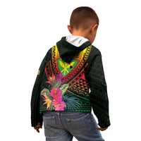 Hawaii Kanaka Maoli Flag Day Kid Hoodie Tropical Flowers LT01 - Polynesian Pride