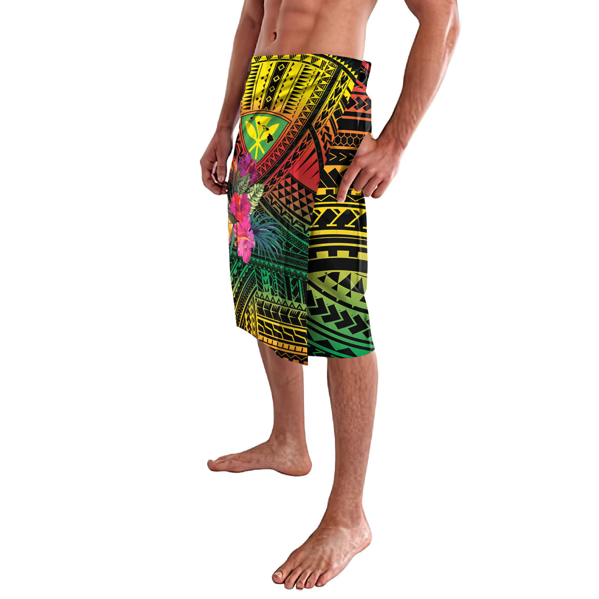 Hawaii Kanaka Maoli Flag Day Lavalava Tropical Flowers LT01 - Polynesian Pride