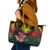 Hawaii Kanaka Maoli Flag Day Leather Tote Bag Tropical Flowers