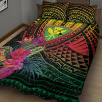 Hawaii Kanaka Maoli Flag Day Quilt Bed Set Tropical Flowers LT01 - Polynesian Pride