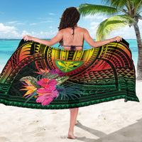 Hawaii Kanaka Maoli Flag Day Sarong Tropical Flowers LT01 - Polynesian Pride