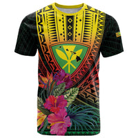 Hawaii Kanaka Maoli Flag Day T Shirt Tropical Flowers LT01 Black - Polynesian Pride