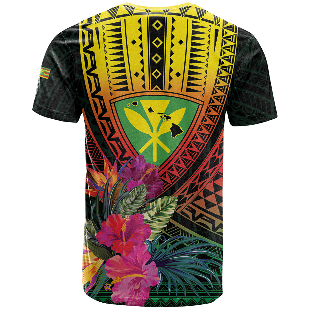 Hawaii Kanaka Maoli Flag Day T Shirt Tropical Flowers LT01 - Polynesian Pride