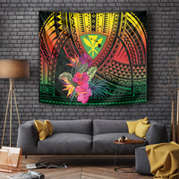 Hawaii Kanaka Maoli Flag Day Tapestry Tropical Flowers LT01 - Polynesian Pride