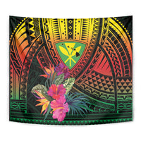 Hawaii Kanaka Maoli Flag Day Tapestry Tropical Flowers LT01 - Polynesian Pride