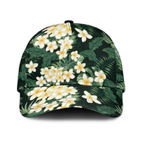 Hawaii Plumeria Tropical Leaves Classic Cap Monstera Calathea Palm Fronds LT01 Universal Fit Green - Polynesian Pride