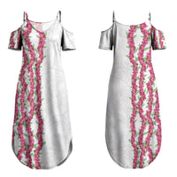 Hawaii Aalii Lei Couples Matching Summer Maxi Dress and Long Sleeve Button Shirt Aalii Ku Makani LT01 - Polynesian Pride