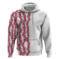 Hawaii Aalii Lei Zip Hoodie Aalii Ku Makani LT01 Pullover Hoodie White - Polynesian Pride