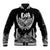 Custom New Zealand Rugby Baseball Jacket NZ Opango Forever Silver Fern Heart LT01 Unisex Black - Polynesian Pride