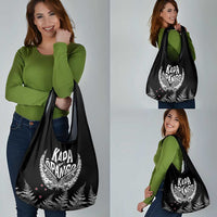 Custom New Zealand Rugby Grocery Bag NZ Opango Forever Silver Fern Heart LT01 - Polynesian Pride