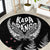 New Zealand Rugby Round Carpet NZ Opango Forever Silver Fern Heart LT01 Black - Polynesian Pride