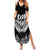 Custom New Zealand Rugby Summer Maxi Dress NZ Opango Forever Silver Fern Heart LT01 Women Black - Polynesian Pride