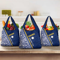 Nauru Independence Day Grocery Bag Repubrikin Naoero Gods Will First LT01 3-pack One Size Blue - Polynesian Pride