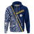 Nauru Independence Day Hoodie Repubrikin Naoero Gods Will First LT01 Zip Hoodie Blue - Polynesian Pride