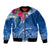 Kosrae Constitution Day Bomber Jacket Kusaie Special Style LT01 Unisex Blue - Polynesian Pride