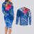 Kosrae Constitution Day Couples Matching Long Sleeve Bodycon Dress and Long Sleeve Button Shirt Kusaie Special Style LT01 - Polynesian Pride