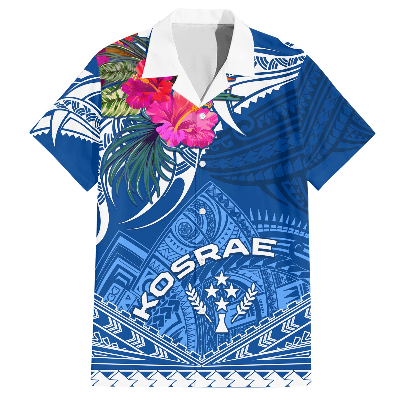 Kosrae Constitution Day Hawaiian Shirt Kusaie Special Style LT01 Blue - Polynesian Pride