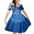 Kosrae Constitution Day Kid Short Sleeve Dress Kusaie Special Style LT01 KID Blue - Polynesian Pride