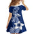 Hafa Adai Guam Family Matching Puletasi Dress and Hawaiian Shirt Polynesian Floral Blue Pattern LT01 - Polynesian Pride