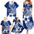 Hafa Adai Guam Family Matching Summer Maxi Dress and Hawaiian Shirt Polynesian Floral Blue Pattern LT01 - Polynesian Pride