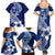 Hafa Adai Guam Family Matching Summer Maxi Dress and Hawaiian Shirt Polynesian Floral Blue Pattern LT01 - Polynesian Pride