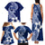 Hafa Adai Guam Family Matching Tank Maxi Dress and Hawaiian Shirt Polynesian Floral Blue Pattern LT01 - Polynesian Pride