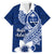 Hafa Adai Guam Family Matching Tank Maxi Dress and Hawaiian Shirt Polynesian Floral Blue Pattern LT01 Dad's Shirt - Short Sleeve Blue - Polynesian Pride