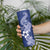 Hafa Adai Guam Skinny Tumbler Polynesian Floral Blue Pattern