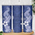 Hafa Adai Guam Skinny Tumbler Polynesian Floral Blue Pattern