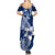 Hafa Adai Guam Summer Maxi Dress Polynesian Floral Blue Pattern LT01 - Polynesian Pride