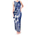 Hafa Adai Guam Tank Maxi Dress Polynesian Floral Blue Pattern LT01 Women Blue - Polynesian Pride