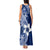 Hafa Adai Guam Tank Maxi Dress Polynesian Floral Blue Pattern LT01 - Polynesian Pride