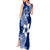 Hafa Adai Guam Tank Maxi Dress Polynesian Floral Blue Pattern LT01 - Polynesian Pride